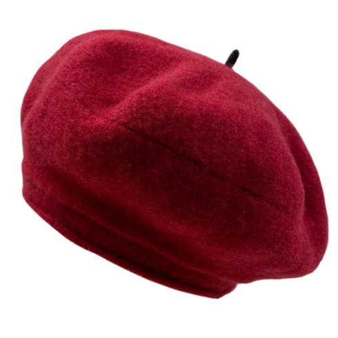 plain beret red